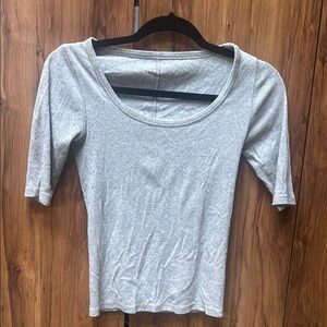 Everlane Heather Gray Women's Short Sleeve Top